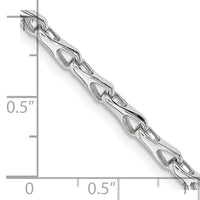 14k WG Hand Polished 3.5mm Fancy Link Chain-WLK708-8.5