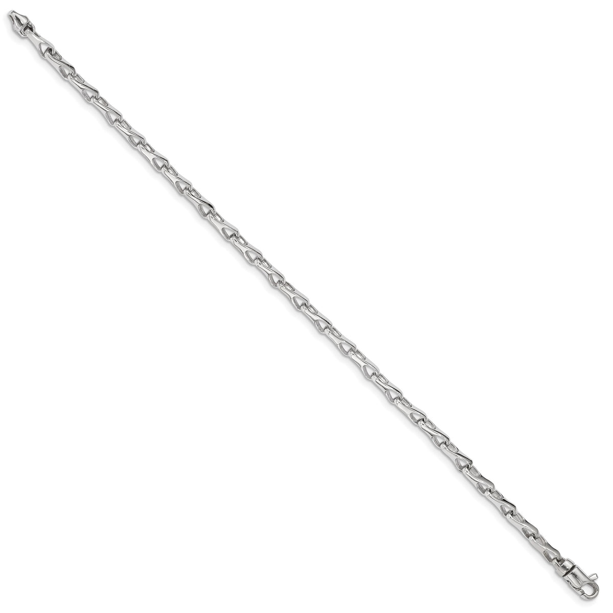 14k WG Hand Polished 3.5mm Fancy Link Chain-WLK708-7.25