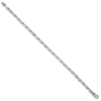 14k WG Hand Polished 3.5mm Fancy Link Chain-WLK708-7.25