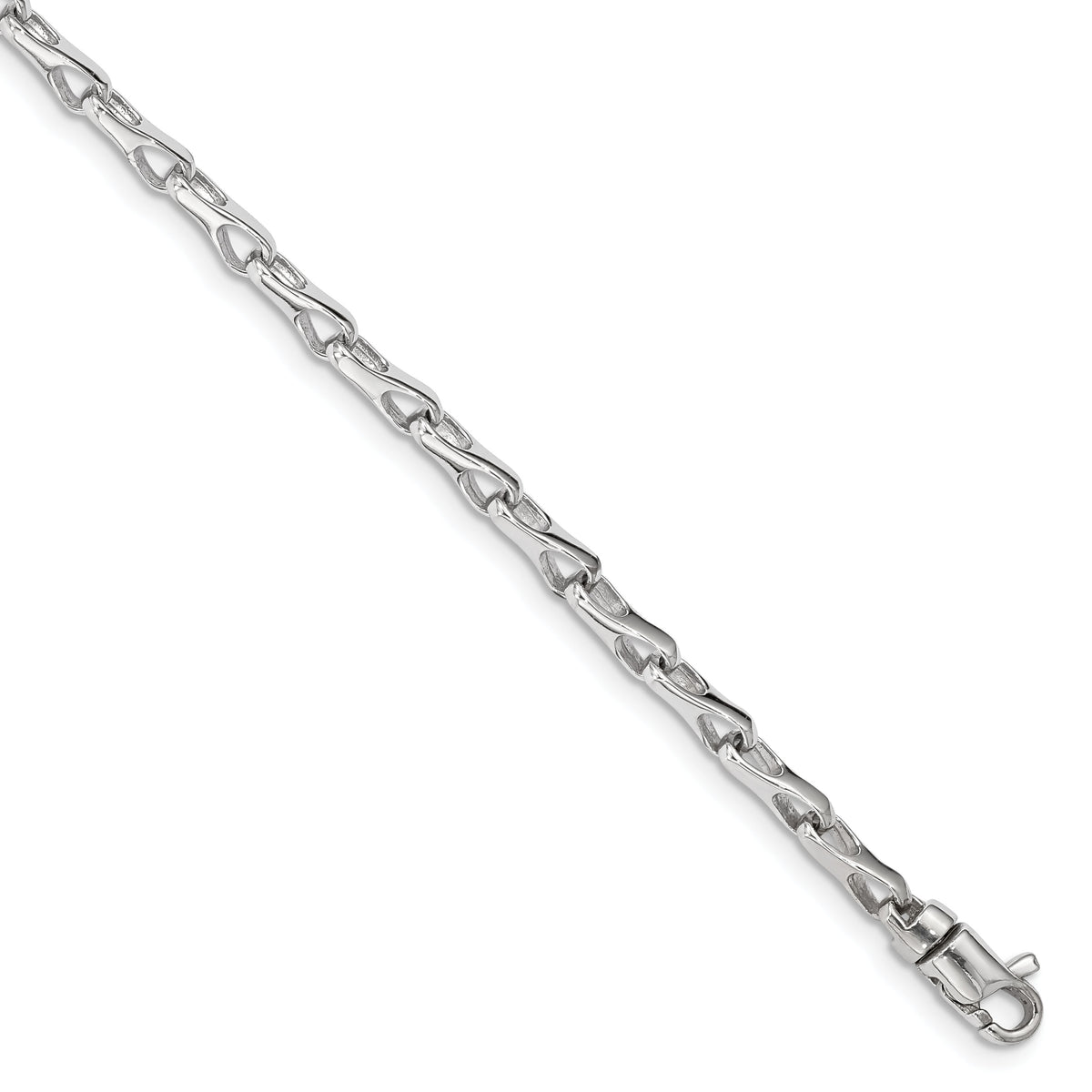 14k WG Hand Polished 3.5mm Fancy Link Chain-WLK708-7.25
