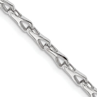 14k WG Hand Polished 3.5mm Fancy Link Chain-WLK708-8.5