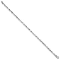 14k WG Hand Polished 3mm Fancy Link Chain-WLK709-7.25