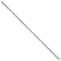 14k White Gold 4.1mm Polished Fancy Link Bracelet-WLK711-8