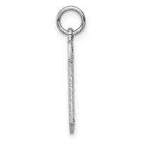 14kw Large Brushed Diamond-cut Number 0 Charm-WLN00