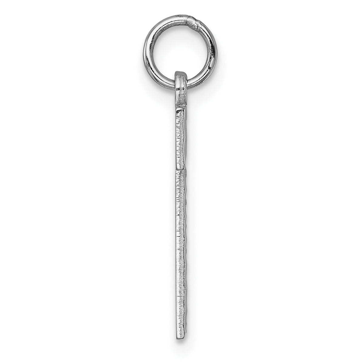 14kw Large Brushed Diamond-cut  Number 1 Charm-WLN01