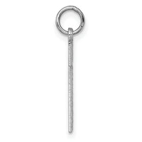 14kw Large Brushed Diamond-cut  Number 1 Charm-WLN01