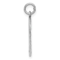14kw Large Brushed Diamond-cut  Number 2 Charm-WLN02