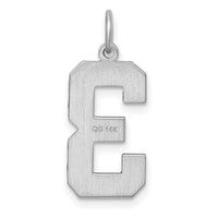 14kw Large Brushed Diamond-cut Number 3 Charm-WLN03