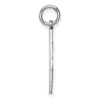 14kw Large Brushed Diamond-cut Number 4 Charm-WLN04