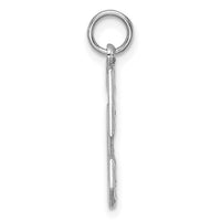 14kw Large Brushed Diamond-cut  Number 5 Charm-WLN05