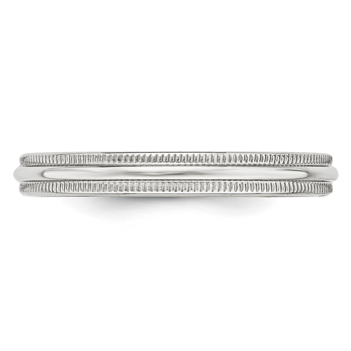 14KW 3mm Milgrain Half Round Band-WM030