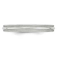 14KW 3mm Milgrain Half Round Band-WM030