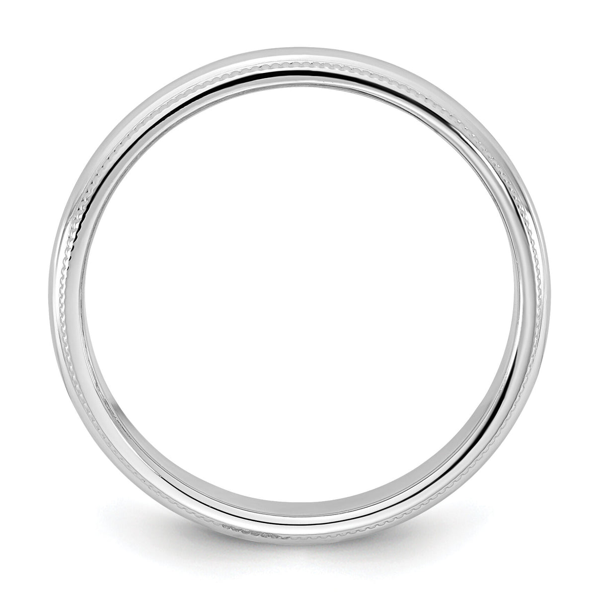 14KW 3.5mm Milgrain Half Round Band-WM035