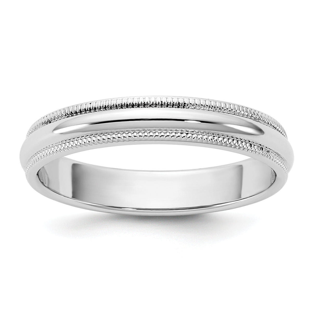 14KW 3.5mm Milgrain Half Round Band-WM035