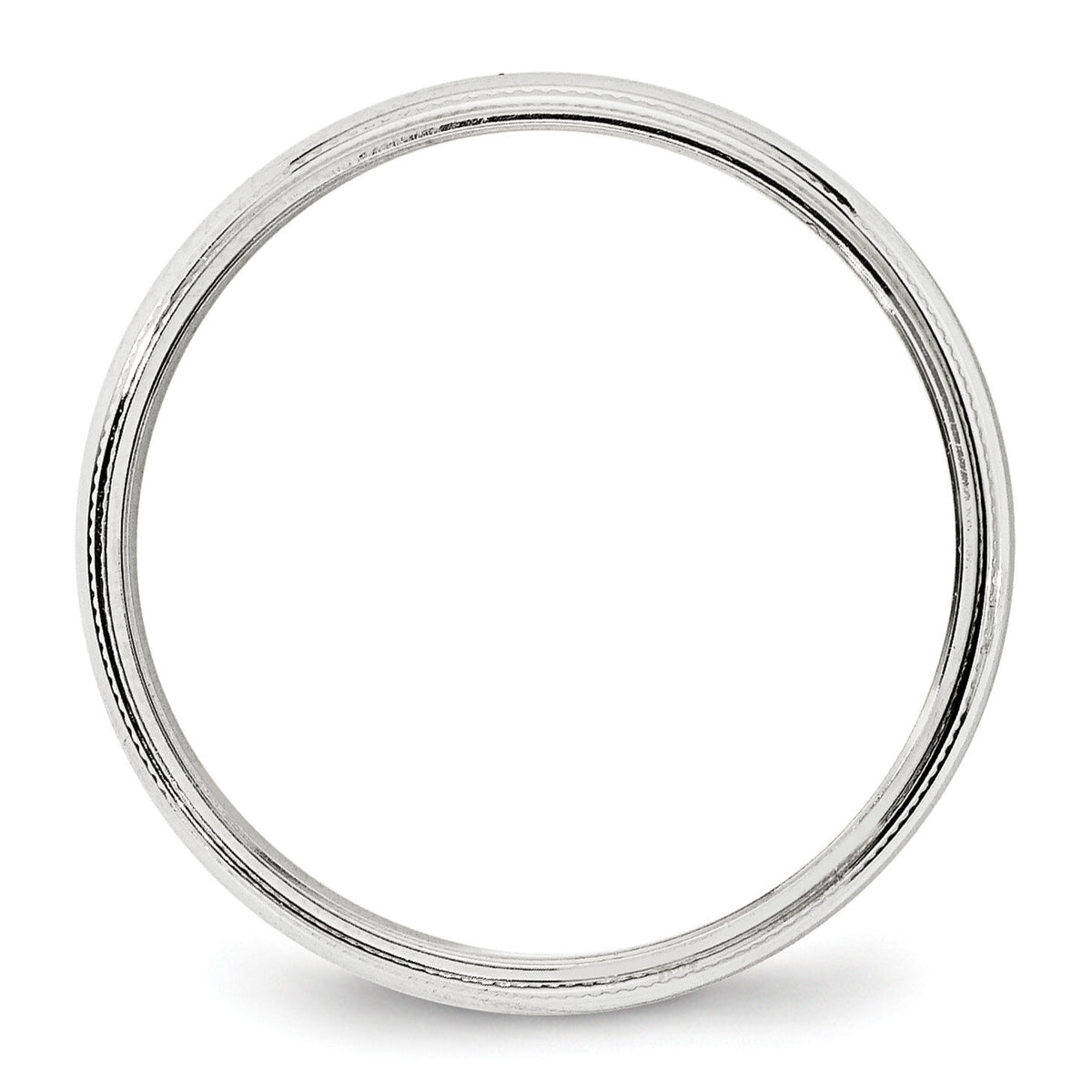 14KW 4mm Milgrain Half Round Band-WM040