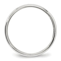 14KW 4mm Milgrain Half Round Band-WM040