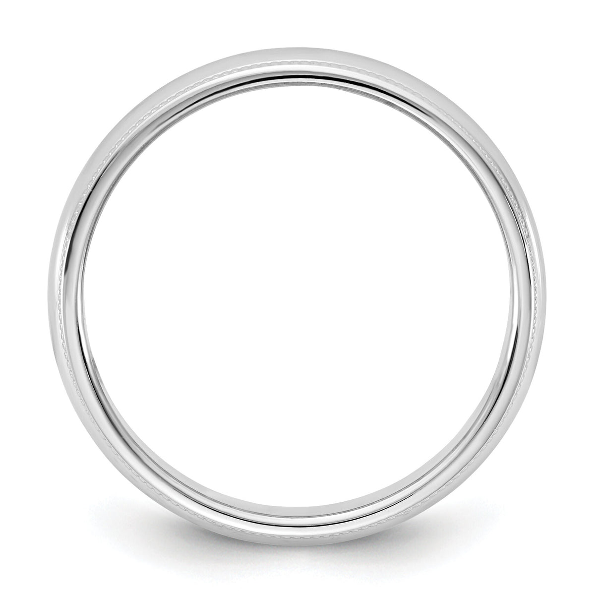 14KW 4.5mm Milgrain Half Round Band-WM045