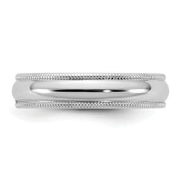 14KW 4.5mm Milgrain Half Round Band-WM045