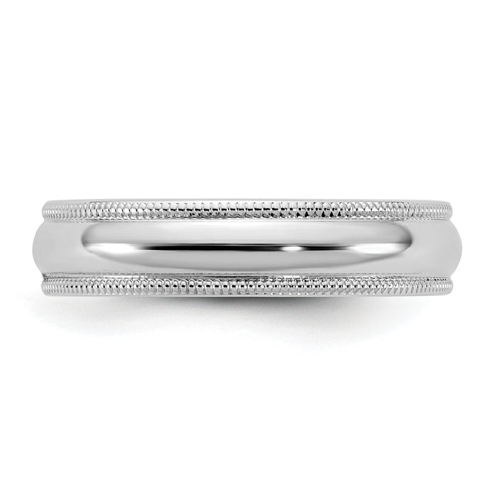 14KW 4.5mm Milgrain Half Round Band-WM045