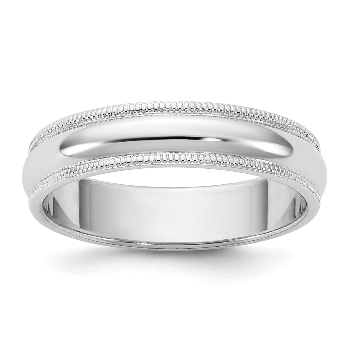 14KW 4.5mm Milgrain Half Round Band-WM045