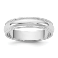 14KW 4.5mm Milgrain Half Round Band-WM045