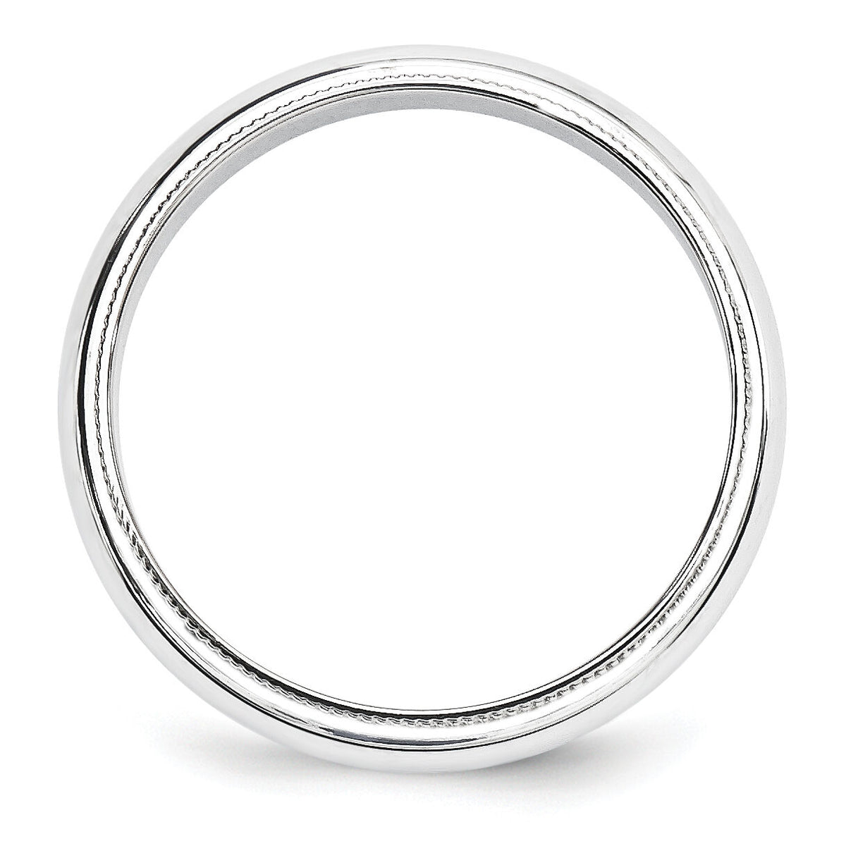 14KW 5mm Milgrain Half Round Band-WM050