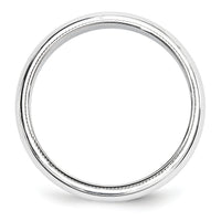 14KW 5mm Milgrain Half Round Band-WM050