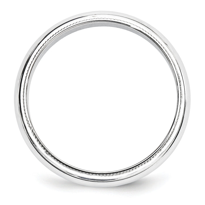 14KW 5mm Milgrain Half Round Band-WM050