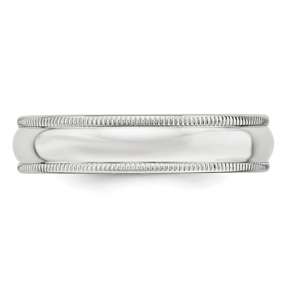 14KW 5mm Milgrain Half Round Band-WM050