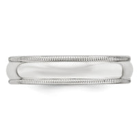 14KW 5mm Milgrain Half Round Band-WM050