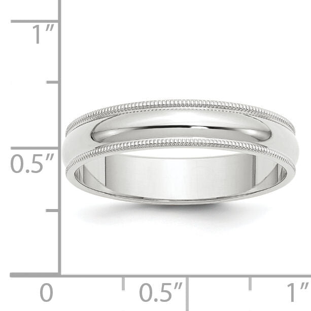 14KW 5mm Milgrain Half Round Band-WM050