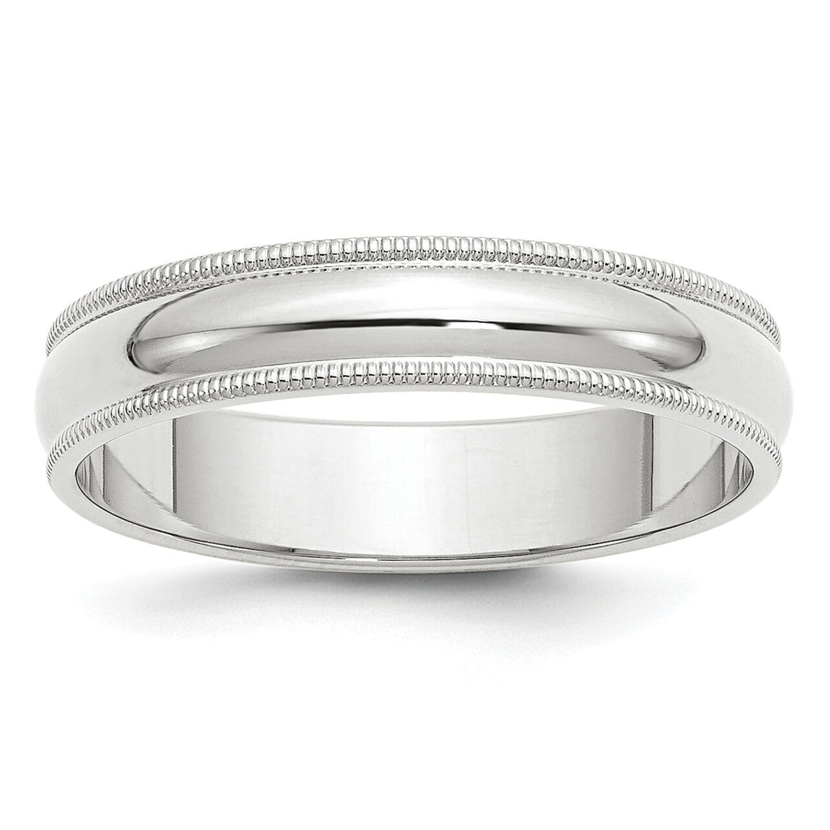 14KW 5mm Milgrain Half Round Band-WM050