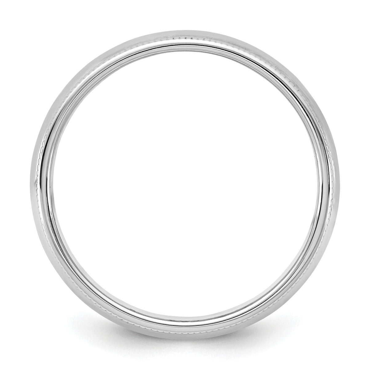 14KW 5.5mm Milgrain Half Round Band-WM055