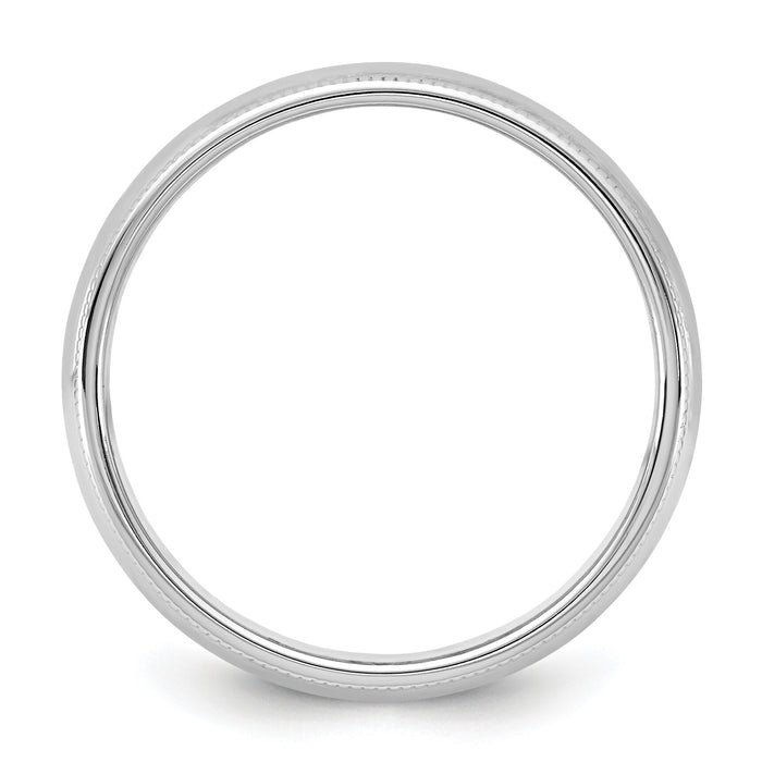 14KW 5.5mm Milgrain Half Round Band-WM055