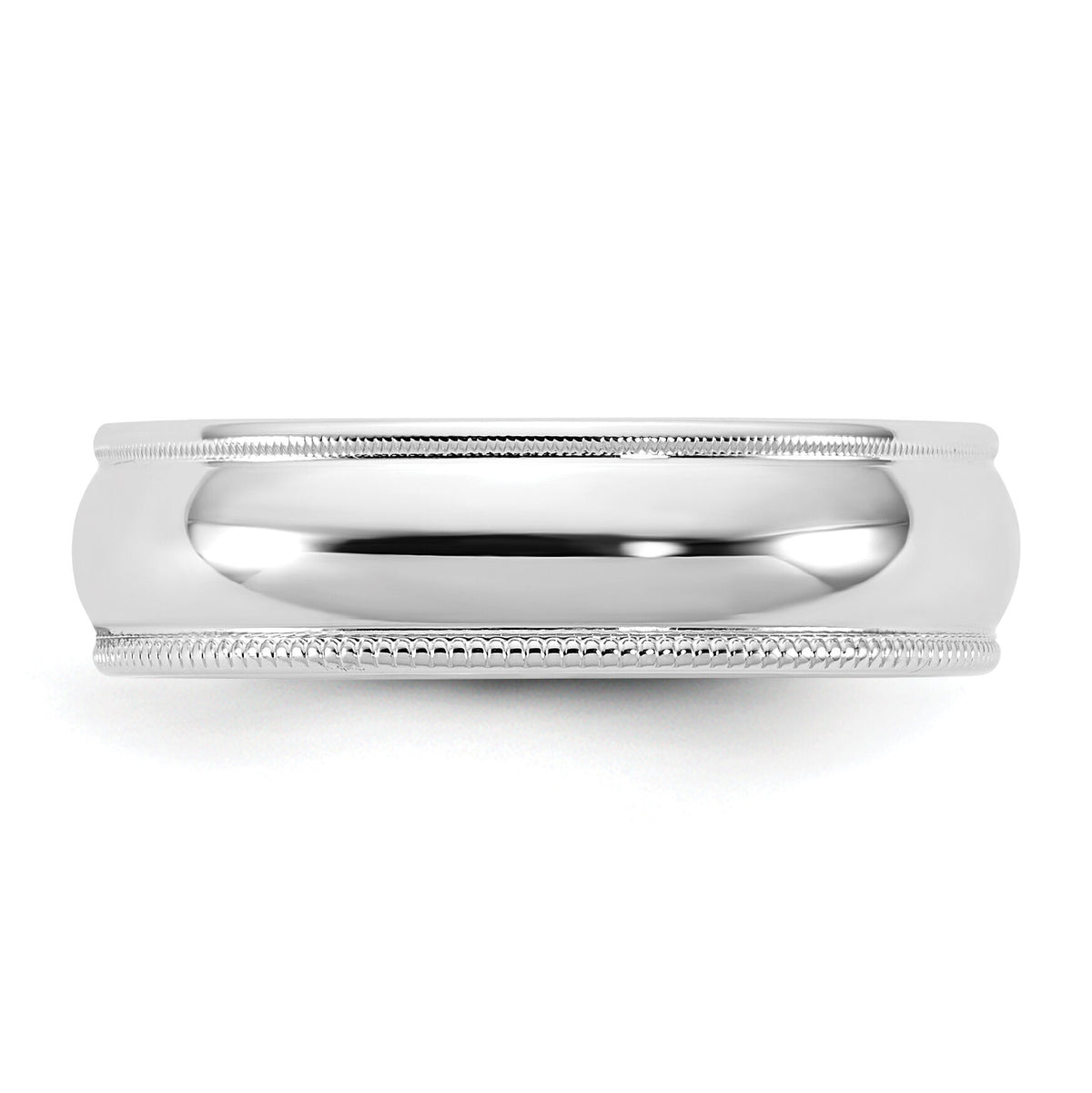 14KW 5.5mm Milgrain Half Round Band-WM055