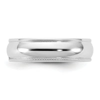 14KW 5.5mm Milgrain Half Round Band-WM055