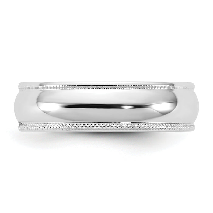 14KW 5.5mm Milgrain Half Round Band-WM055