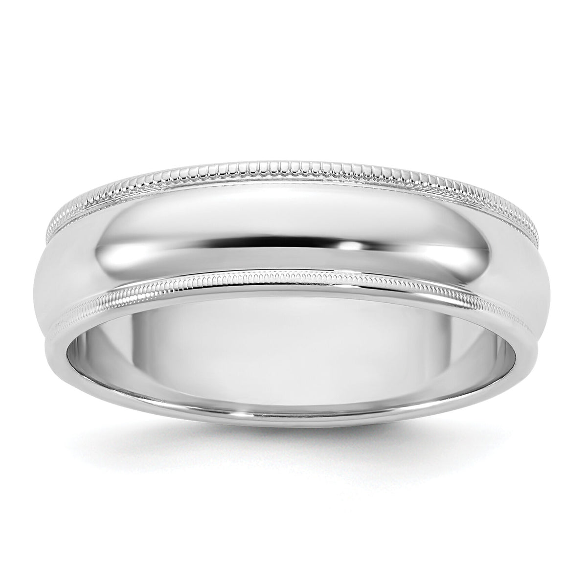 14KW 5.5mm Milgrain Half Round Band-WM055