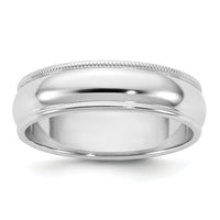 14KW 5.5mm Milgrain Half Round Band-WM055