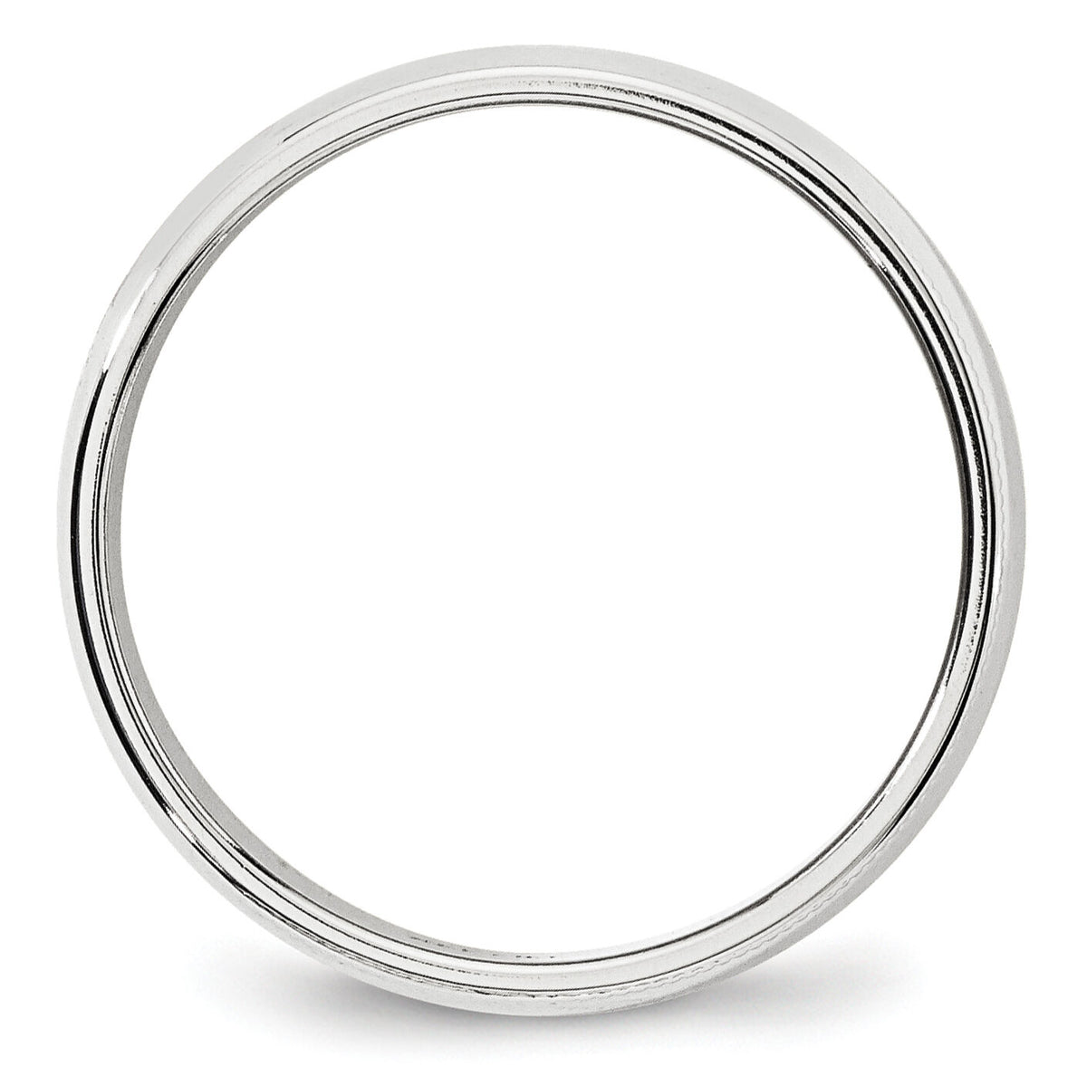 14KW 6mm Milgrain Half Round Band-WM060