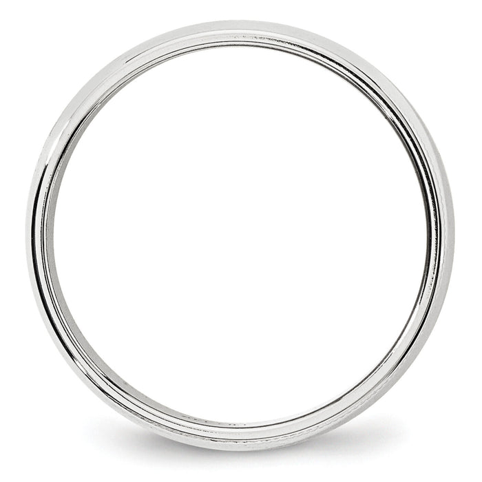 14KW 6mm Milgrain Half Round Band-WM060