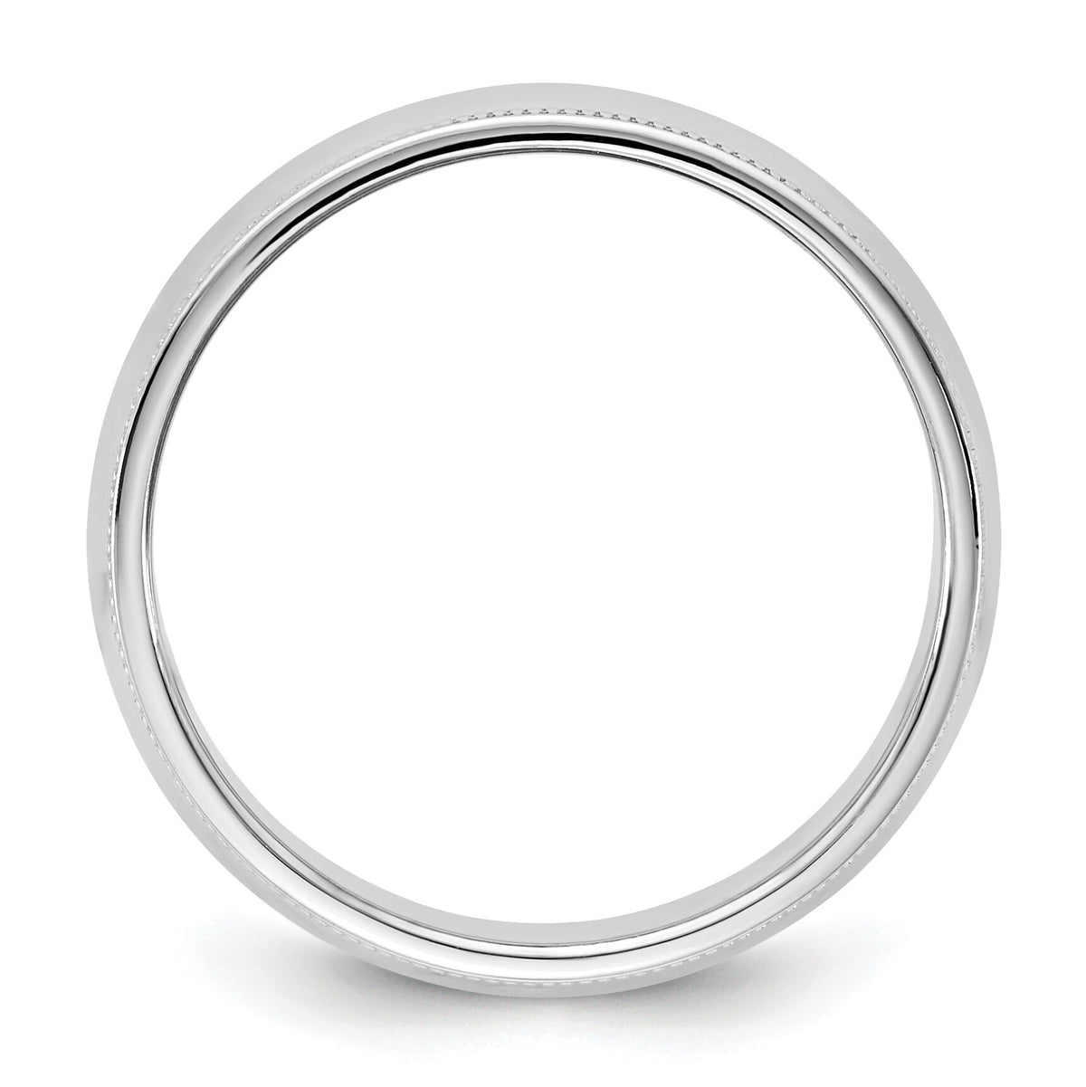 14KW 6.5mm Milgrain Half Round Band-WM065