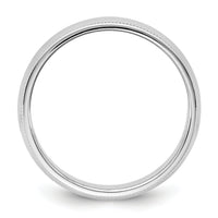 14KW 6.5mm Milgrain Half Round Band-WM065