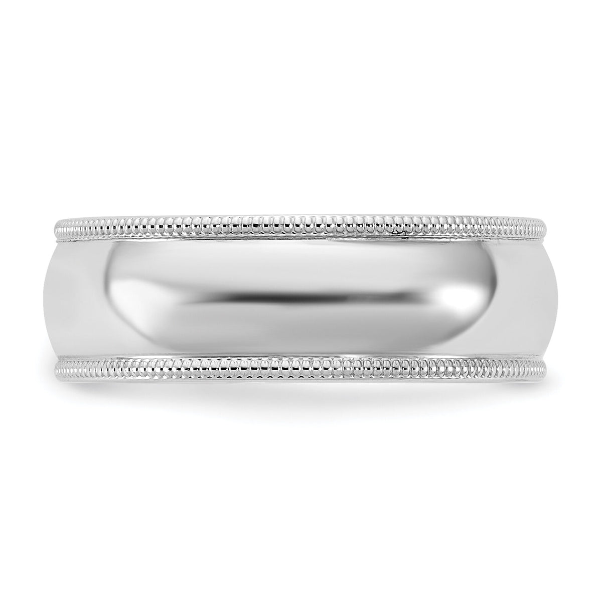 14KW 6.5mm Milgrain Half Round Band-WM065