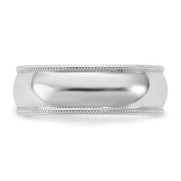 14KW 6.5mm Milgrain Half Round Band-WM065
