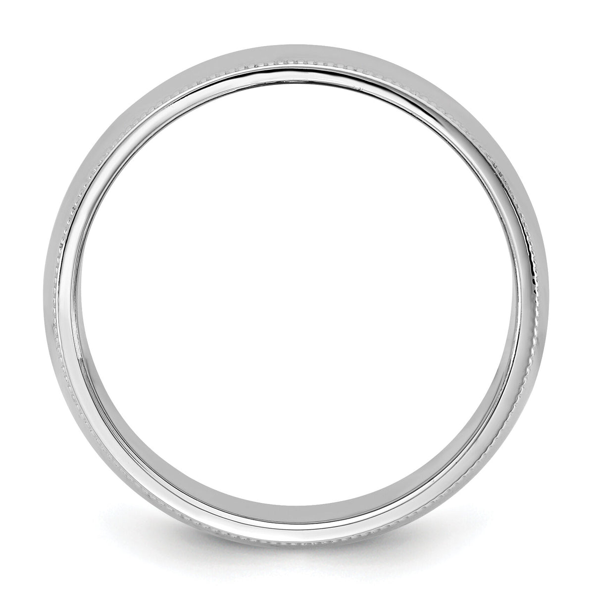 14KW 7mm Milgrain Half Round Band-WM070