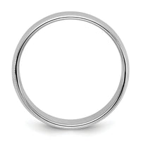 14KW 8mm Milgrain Half Round Band-WM080