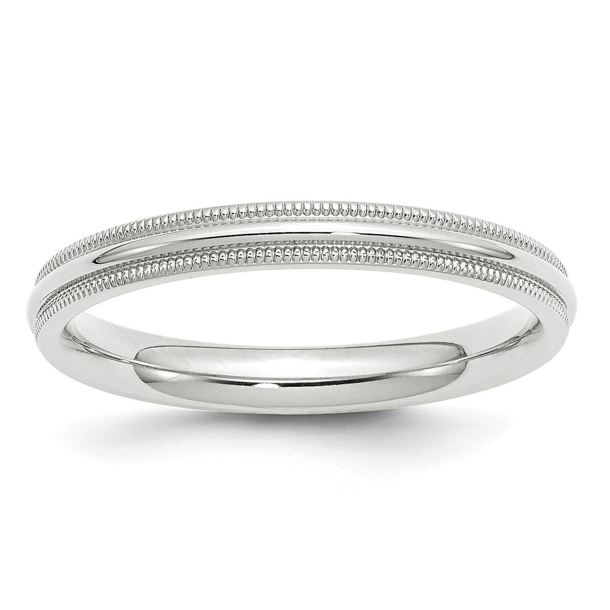 14KW 3mm Milgrain Comfort Fit Band-WMC030