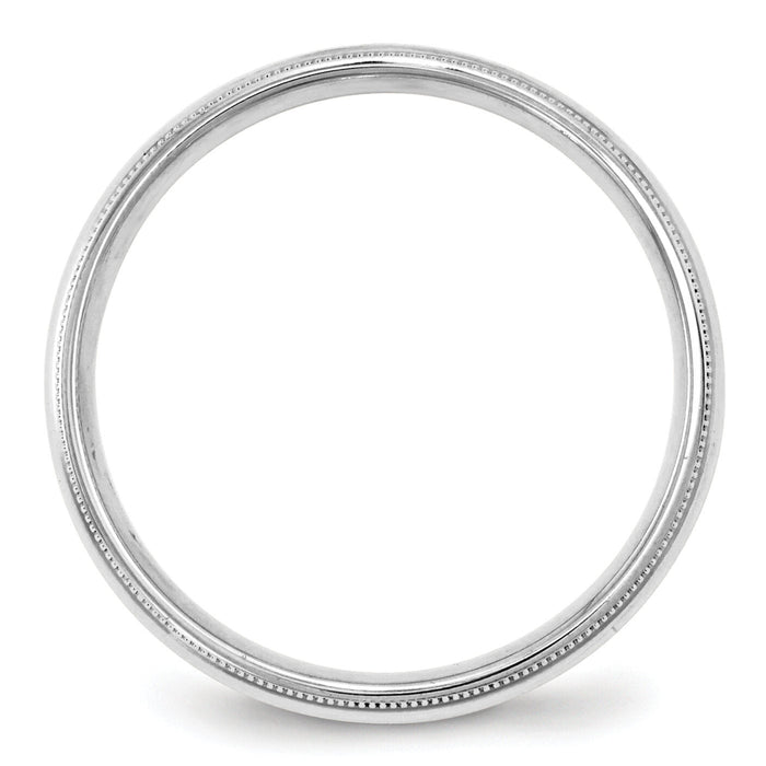 14KW 4mm Milgrain Comfort Fit Band-WMC040