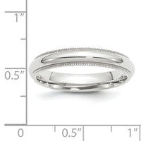 14KW 4mm Milgrain Comfort Fit Band-WMC040